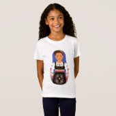 T-Shirt Serbe Brunette Matryoshka (Devant entier)