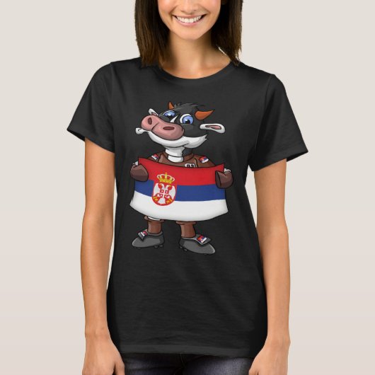 T-shirt Serbia Cow Fan (Devant)