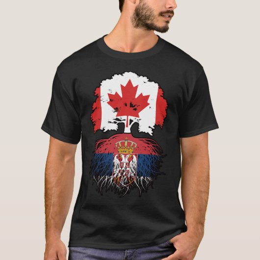 T-shirt Serbia Serbian Canadian Canada (Devant)