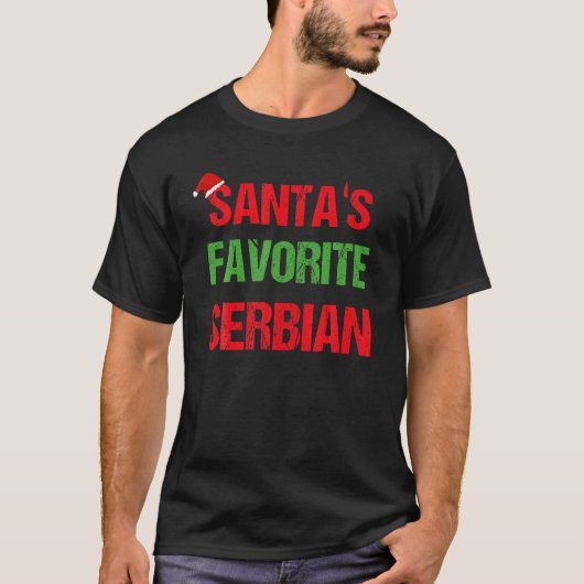 T-shirt Serbian Funny Serbia Pajama Christmas Gift (Devant)