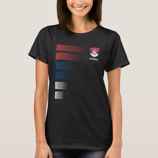 T-shirt Serbie Drapeau Emblem Patriotique Serbie Prière na (Devant)