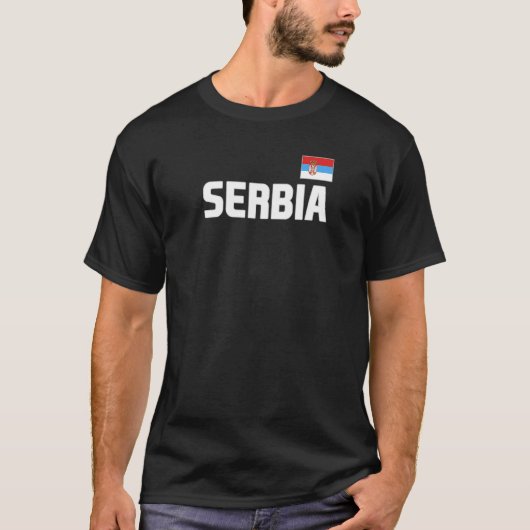 T-shirt Serbie Drapeau Serbian Pride International Pays 2 (Devant)