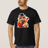 T-shirt Serenade de chat Ukulele (Devant)