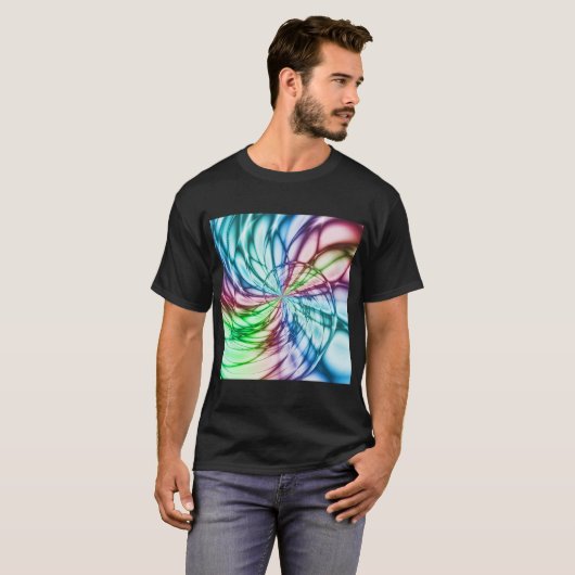 T-shirt Serendipité | Multicolor Fractal Art (Devant entier)
