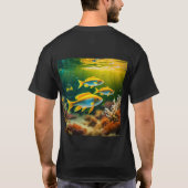 T-shirt Serene Seahorse Symphony : Une danse familiale dan (Dos)
