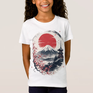 T-Shirt Sérénité du coucher de soleil sur le mont Fuji – A