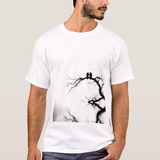 T-shirt 🕊️ 🌳 Sérénité en Silhouette 🌳 🕊️ (Devant)