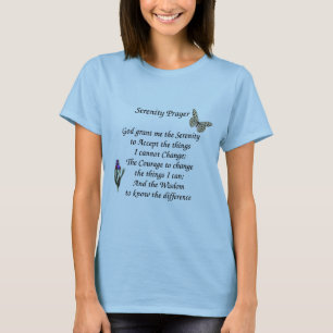 T-shirt Sérénité Prière Papillon Fleur Inspiration