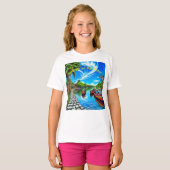 T-shirt Sérénité sur l'eau (Devant entier)