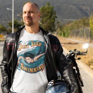 T-shirt Serenity in Motion : Continuez à nager