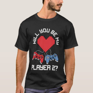 T-shirt Serez-vous mon Joueur 2 Valentine's Day Gaming Cup