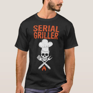 T-shirt Serial Griller Barbecue Master Grill Sergeant Sort