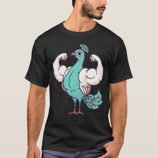 T-shirt Série d'animaux musclés Paon