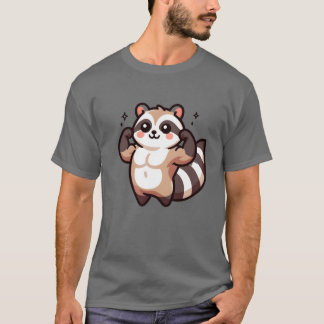 T-shirt Série d'animaux musclés Raton laveur
