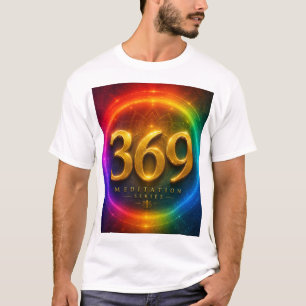 T-shirt Série de méditation 369 Or   Méthode Tesla 3-6-9