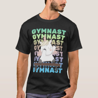 T-shirt Série de sports de gymnastique Licorne et Gymnasti