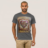 T-shirt Série Steampunk Buff Red Heart (Devant entier)