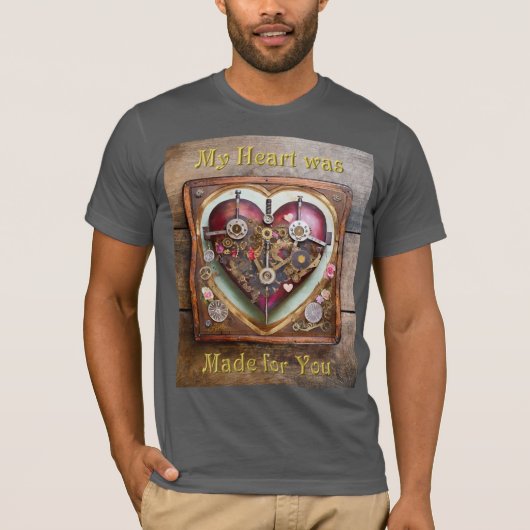 T-shirt Série Steampunk Buff Red Heart (Devant)