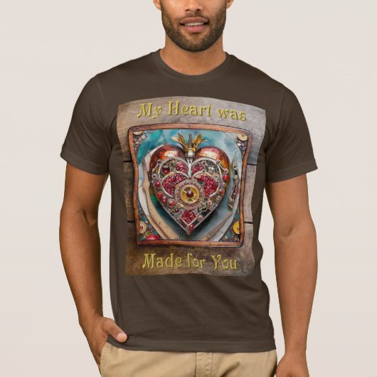 T-shirt Série Steampunk Cœur de Grenade Rubis (Devant)