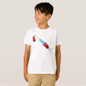 T-shirt Seringue De Sang Avec Une Baisse Rouge (Devant entier)