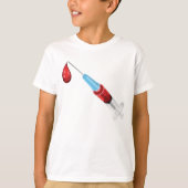 T-shirt Seringue De Sang Avec Une Baisse Rouge (Devant)