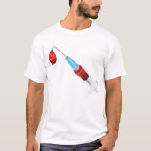 T-shirt Seringue De Sang Avec Une Baisse Rouge (Devant)