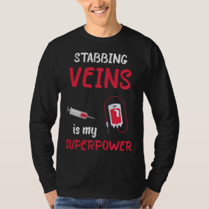 T-shirt Seringue de veinopuncture phlébotomiste médical mé