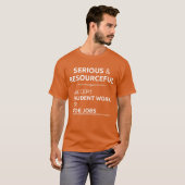 T-shirt Serious resourceful search student work side job f (Devant entier)