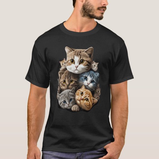 T-shirt Seriously Cute Pile Of Cats And Kittens (Devant)