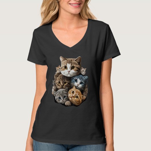 T-shirt Seriously Cute Pile Of Cats And Kittens (Devant)
