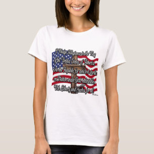 T-shirt Serment d'allégeance avec drapeau américain et cro