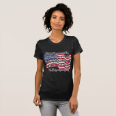 T-shirt Serment de fidélité avec le drapeau des USA (Devant entier)