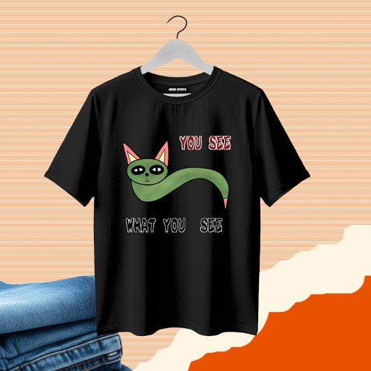 T-shirt Serpent à chat drôle