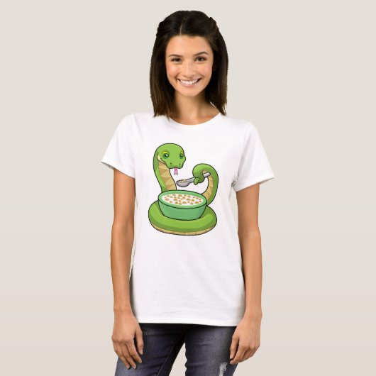 T-shirt Serpent à manger avec Muesli (Devant entier)