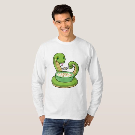 T-shirt Serpent à manger avec Muesli (Devant entier)