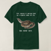 T-shirt Serpent à nez noir jamais zéro (Design devant)