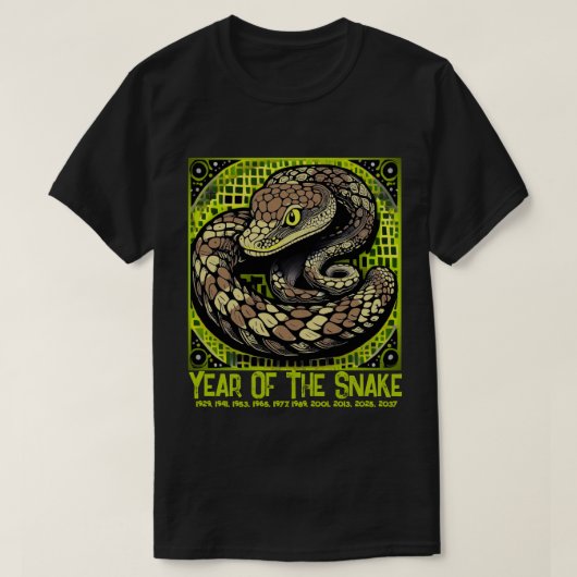 T-shirt Serpent, année du serpent (Design devant)