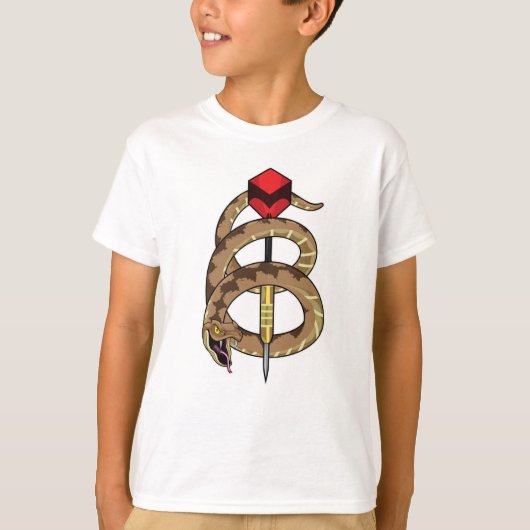 T-shirt Serpent aux fléchettes avec tarte (Devant)