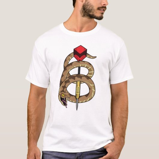 T-shirt Serpent aux fléchettes avec tarte (Devant)