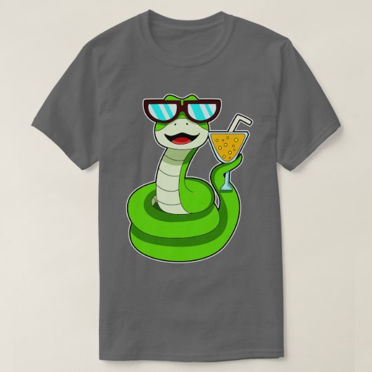 T-shirt Serpent avec boisson (Design devant)