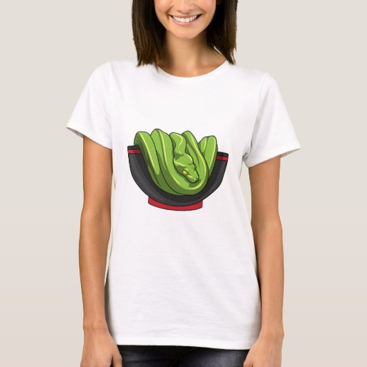 T-shirt Serpent avec bol de Ramen (Devant)