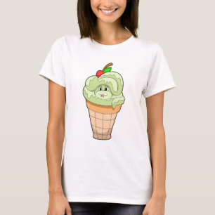 T-shirt Serpent avec cône de glace & Cerise