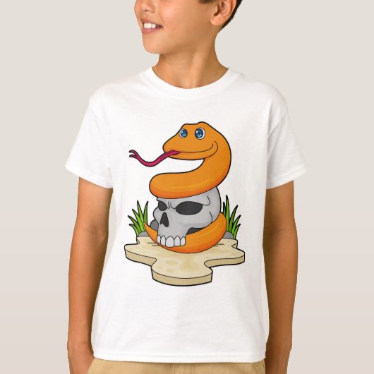 T-shirt Serpent avec crâne (Devant)