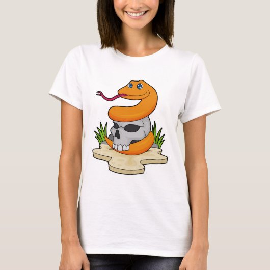 T-shirt Serpent avec crâne (Devant)
