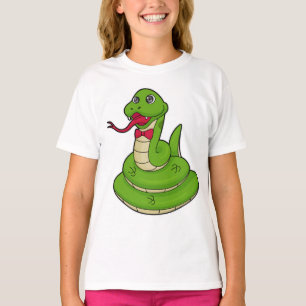 T-shirt Serpent avec cravate de cabot