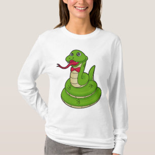 T-shirt Serpent avec cravate de cabot