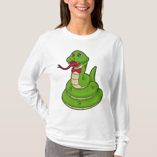 T-shirt Serpent avec cravate de cabot (Devant)