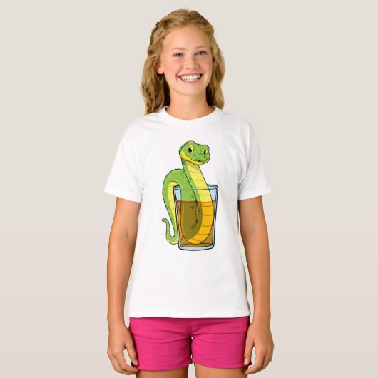T-shirt Serpent avec jus (Devant entier)