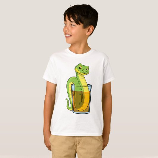 T-shirt Serpent avec jus (Devant entier)