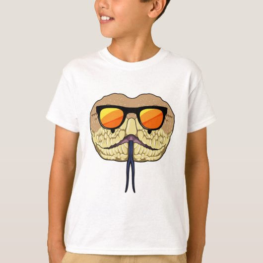 T-shirt Serpent avec lunettes de soleil (Devant)